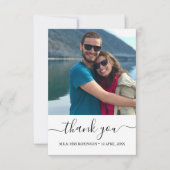 オリジナル写真 リラックス ウェディング ありがとう テーマ サンキューカード (正面)