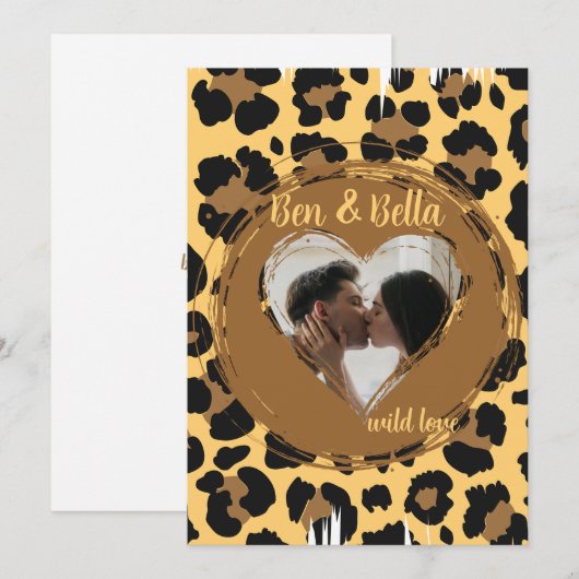 オリジナル写真 レオパード ハート シーズンカード (正面/裏面)