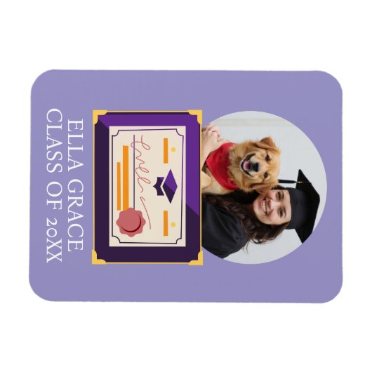 オリジナル写真 卒業記念フレーム マグネット (横)