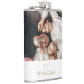 オリジナル写真＆名前のモノグラム ゴールド フラスク (右)