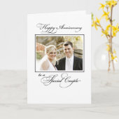 オリジナル写真&名前の結婚記念日 カード (黄色い花)