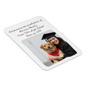 オリジナル写真 名前 卒業おめでとうカード マグネット (右側)