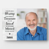 オリジナル写真 家族追悼記念品 フォトプラーク (正面)