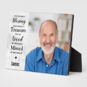 オリジナル写真 家族追悼記念品 フォトプラーク (側面)