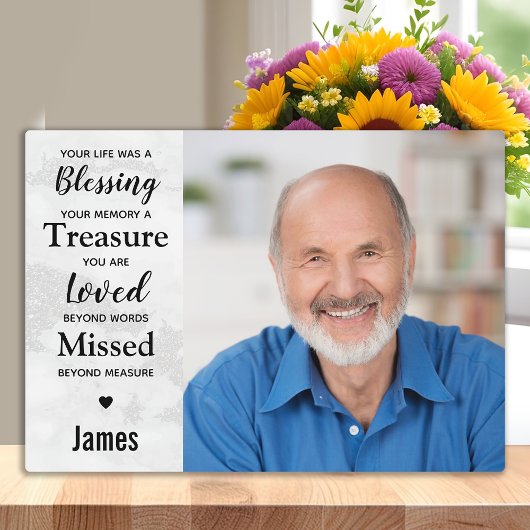 オリジナル写真 家族追悼記念品 フォトプラーク