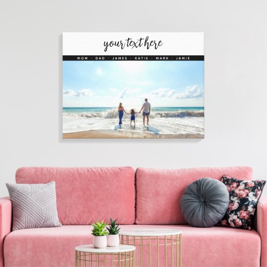 オリジナル写真 家族 愛の思い出 キャンバスプリント (インサイチュ (リビング))