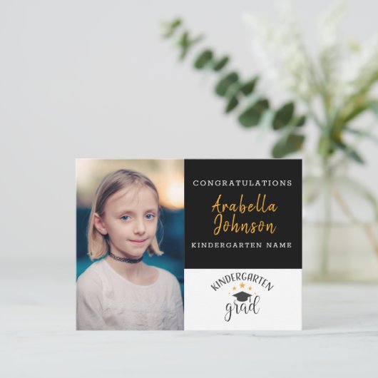 オリジナル写真 幼稚園卒園おめでとうございます ポストカード (スタンド正面)