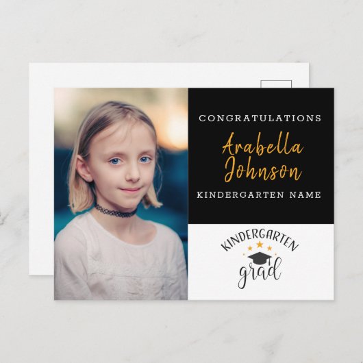 オリジナル写真 幼稚園卒園おめでとうございます ポストカード (正面/裏面)