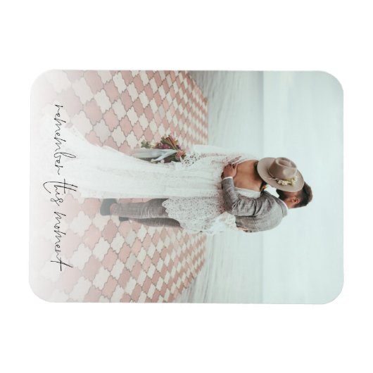 オリジナル写真 思い出に残る瞬間 新婚夫婦 マグネット (横)