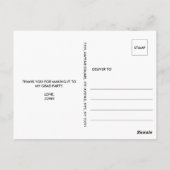 オリジナル写真 手書き卒業お礼メッセージ ポストカード (裏面)