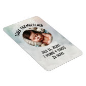 オリジナル写真 新生児ベビーお知らせ 水彩画 マグネット (右側)