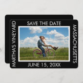 オリジナル写真 旅行先 記念日 保存 セーブザデート (正面/裏面)