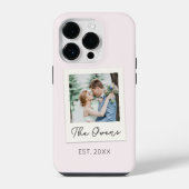 オリジナル写真 日付 カップル 新婚 家族 iPhoneケース (裏面)