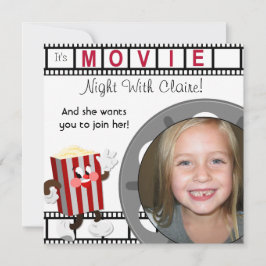 オリジナル写真 映画鑑賞会 誕生日招待状 招待状