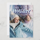 オリジナル写真 楽しいホリデー フラット ホリデー カード (正面)
