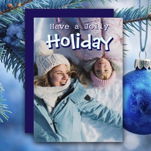 オリジナル写真 楽しいホリデー フラット ホリデー カード