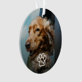 オリジナル写真 犬 ペット モノグラム オーナメント (正面)