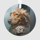 オリジナル写真 犬 ペット モノグラム オーナメント (裏面)