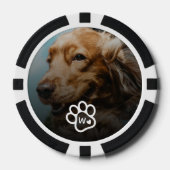 オリジナル写真 犬 ペット モノグラム ポーカーチップ (正面)