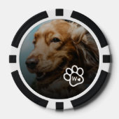 オリジナル写真 犬 ペット モノグラム ポーカーチップ (正面)