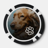 オリジナル写真 犬 ペット モノグラム ポーカーチップ (裏面)