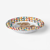 オリジナル写真 現代的 カラフル パーソナライズド ペーパーボウル (傾斜あり)