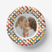 オリジナル写真 現代的 カラフル パーソナライズド ペーパーボウル (正面)