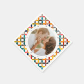 オリジナル写真 現代的 カラフル パーソナライズ スタンダードカクテルナプキン (角)