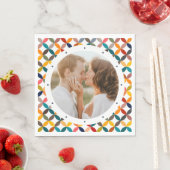 オリジナル写真 現代的 カラフル パーソナライズ スタンダードランチョンナプキン (インサイチュ)