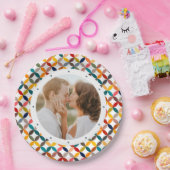 オリジナル写真 現代的 カラフル パーソナライズ ペーパープレート (パーティー)