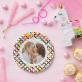 オリジナル写真 現代的 カラフル パーソナライズ ペーパープレート (パーティー)