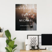 オリジナル写真 現代風 ウェディング ウェルカム ポスター (ホームオフィス)