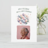 オリジナル写真  私の85歳の記念 - 85歳 記念写真 オーダーメイド 招待状 (スタンド正面)