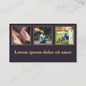 オリジナル写真 紫 オレンジ ホームケア ビジネスカード ロイヤリティカード (裏面)