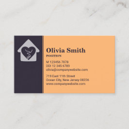 オリジナル写真 紫 オレンジ ホームケア ビジネスカード ロイヤリティカード