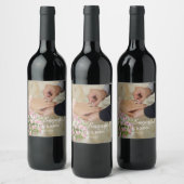 オリジナル写真 結婚します 婚約パーティーのお土産 ワインラベル (ボトル)