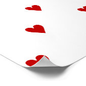 オリジナル写真 赤いハートフレーム 現代の誕生日 ポスター (角)