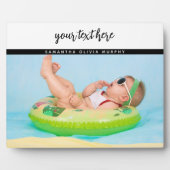 オリジナル写真 赤ちゃんの愛と名前の思い出 フォトプラーク (正面)