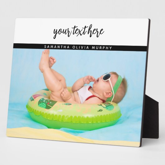 オリジナル写真 赤ちゃんの愛と名前の思い出 フォトプラーク (側面)