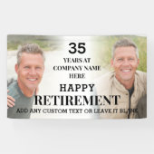 オリジナル写真 退職おめでとうパーティーバナー 横断幕 (横)