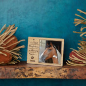 オリジナル写真 馬のメモリアル フォトプラーク (側面)