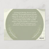 オリジナル写真 1歳誕生日 - パーソナライズ ポストカード (裏面)