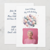 オリジナル写真 85歳 オーダーメイド 招待状 (正面/裏面)