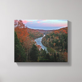 オリジナル写真Autumn Cumberland River Kentucky US キャンバスプリント