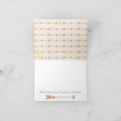 オリジナル刺繍のバラ色ドリームキャッチャー 結婚式 御礼 サンキューカード (内部)