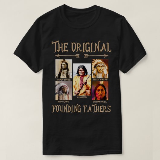 オリジナル創立者先住民アメリカン Tシャツ (デザイン正面)