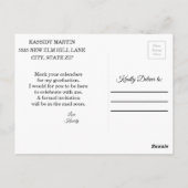 オリジナル卒業写真 保存日付 ポストカード (裏面)