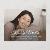 オリジナル卒業写真 保存日付 ポストカード (正面)