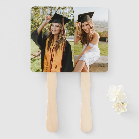 オリジナル卒業式2写真を作成する ハンドファン (正面&裏面)