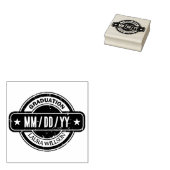 オリジナル卒業日付スタンプ（ダメージ加工） ラバースタンプ (押印)